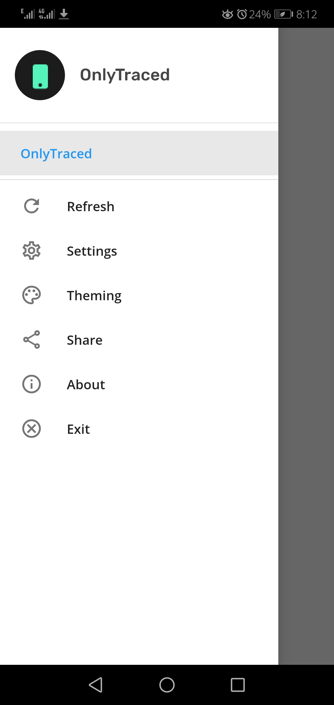 Screenshot Of OnlyTraced Android